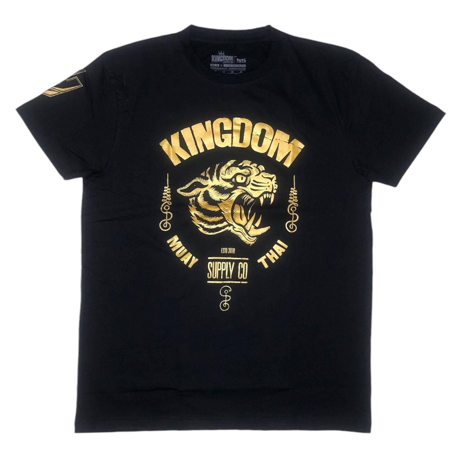Kingdom X Yuth Classic Tiger T-Shirt Black and Gold