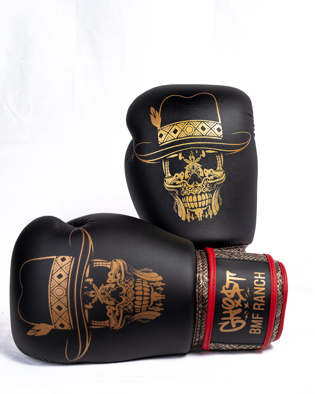 Ghost X BMF Red Black Snake Gloves