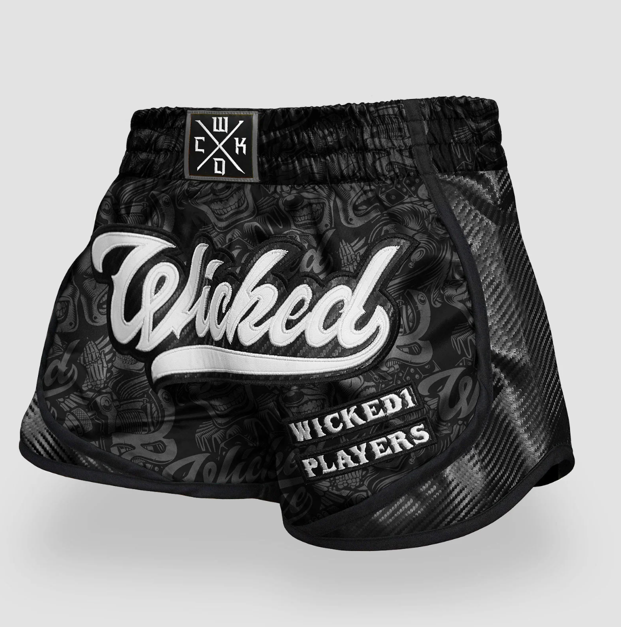 MUAY THAI SHORTS SQUAD PLAYER BLACK