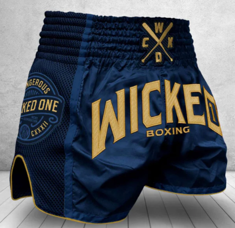 MUAY THAI SHORT BLOCK NAVY/OR