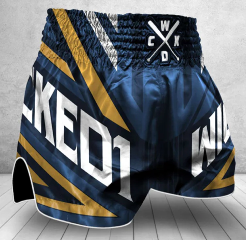 MUAY THAI SHORTS DISTRICT NAVY/OR