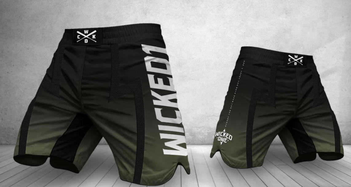 MMA SHORTS EAGER GHOST BLACK / KHAKI