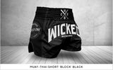 Wicked1 Muay Thai Short “Block” Black