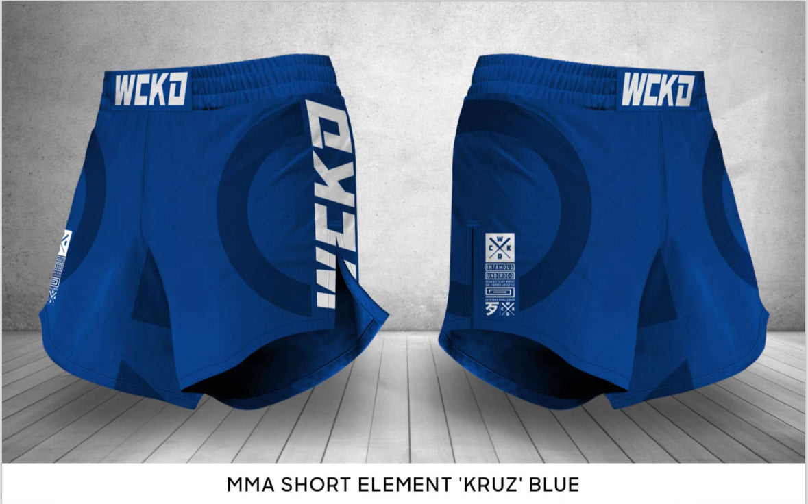 Wicked1 MMA Short Element “Kruz” Blue